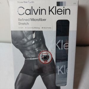 Calvin Klein 3 Low Rise Trunks Men's Large